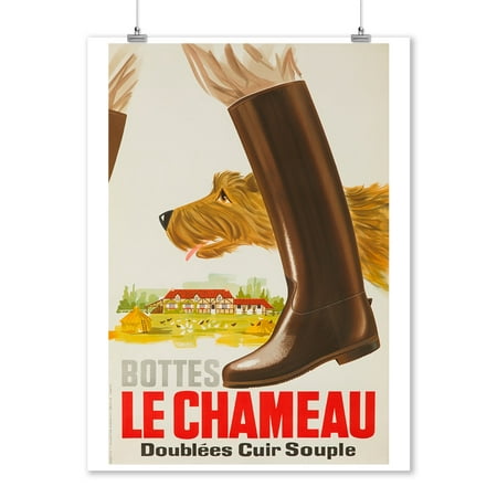 Le Chameau Vintage Poster France c. 1954 (9x12 Art Print, Wall Decor Travel