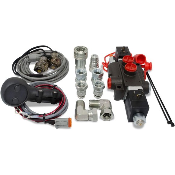 Hydraulic Third Function Valve Kit w/Joystick Handle for Tractor/Loader, 1/2" AG Couplers