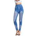 thumbnail image 4 of SMihono Pantalons en Lin pour Femmes Mode Grande Taille Décontractée Leggings Mode pour Femmes Pantalons à Rayures Taille Haute Pantalons Larges pour Femmes, jusqu'à 65 % de Réduction!, 4 of 6