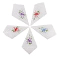 thumbnail image 1 of Juego de 5 Pañuelos de Algodón Bordados con Flores jinwen, 1 of 4