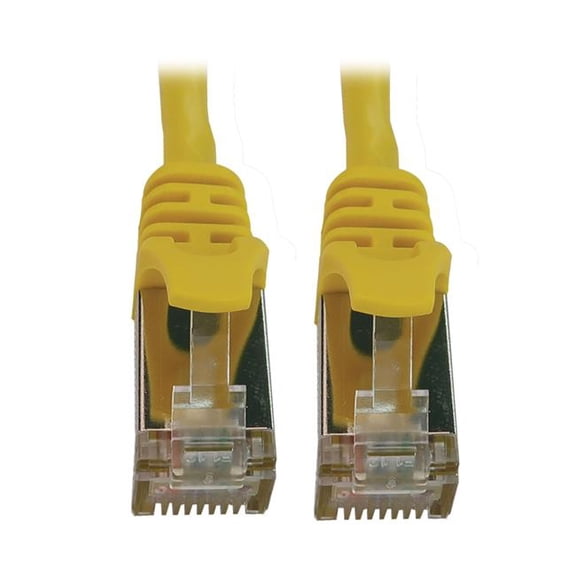 10 ft. Cat6a 10G Snagless Shielded Slim STP Ethernet Cable, PoE, Yellow