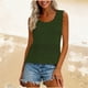 thumbnail image 1 of Camisola Beige Tops para las Mujeres Encaje Punto sin Mangas con Nervaduras Relajado Ajuste, Tela Abierta Sólida, Escote Escarpado / Doblado, 1 of 9