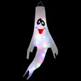 thumbnail image 2 of pdqouc Halloween Windsocks with White LED String Lights 47.2 Inch Light Up Hanging Outdoor Halloween Decorations Battery Operated Waterproof for Halloween Party Yard Decor, 2 of 5