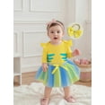 thumbnail image 4 of BemeyourBBs Baby Girl Fall Outfit Contrast Long Sleeve Romper Tulle Skirt Headband, 4 of 9