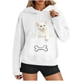 thumbnail image 2 of Yteetum Women's Pet Pouch Hoodies Oversized Drawstring Front Carry Pet Pouch Pullover Hooded Sweatshirts Womens Pet Graphic Print Loose Pet Big Pockets Long Sleeve Hooded Sweatshirt Fall Clothes, 2 of 7