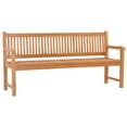 thumbnail image 2 of Teak Wood Elzas Triple Outdoor Patio & Garden Bench, 2 of 5