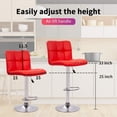 thumbnail image 7 of ZXNYH Counter Height Bar Stools Set of 2 Bar Chairs Counter Height Adjustable Swivel Stool with Back PU Leather Kitchen Counter Stools Dining Chairs Home Bar, 7 of 7