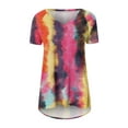 thumbnail image 5 of XWSHYW Summer Tops for Women 2025 Women's Shirts Clearance, V Neck Tops Short Sleeve Shirts Loose Breathable Tunic Tops, Sizes S-3XL, 5 of 5