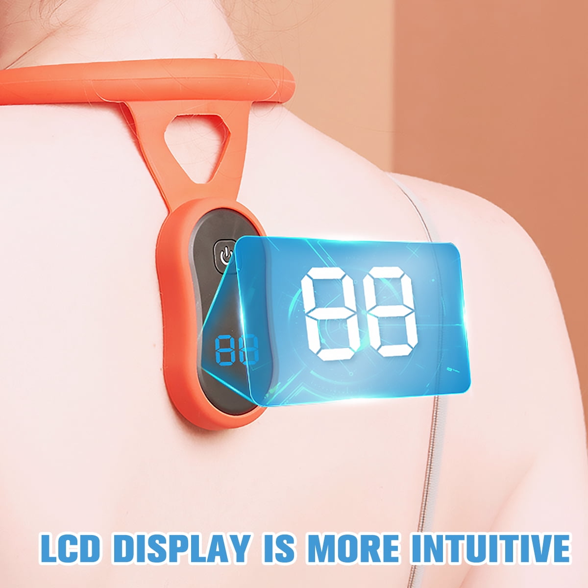 Evjurcn Lymphatic Massager Ultrasonic Portable Lymphatic Soothing Body Shaping Neck Instrument Sitting Posture Correction Belt Neck Lymphatic Relief Massager for Men Women