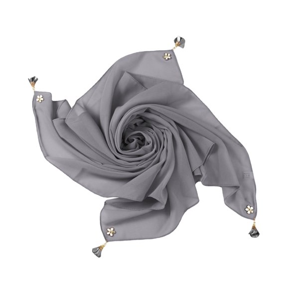 EnJoCho Women Fashion Solid Chiffon Square Head Scarf Lightweight Neck Scarves Hair Bandana Neckerchief