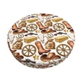 thumbnail image 1 of Balery Western Cowboy Fundas de asiento para taburete de bar redondo de tela de terciopelo ajustables que protegen de arañazos y manchas para sillas de 14 a 17 pulgadas.-14 inch, 1 of 7