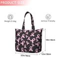 thumbnail image 4 of Pink Breast Cancer Travel Tote Bags for Women Carry On,Large Weekender Bags for Women Travel,Multi Functional Duffle Bag for Work,Shopping,Sports, 4 of 5
