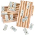 thumbnail image 1 of Wooden Domino Racks, 4 Solid Wood Domino Trays, Classic Domino Tiles Holder Racks for Mexican Train, Mahjong, Games- Dominoes NOT Included, 1 of 7