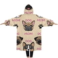 thumbnail image 2 of Oversized Wearable Blanket Hoodie,Dog Mom Sherpa Blanket Hoodie with Super Pockets,Super Warm Fuzzy Pullover for Women & Men, 2 of 6