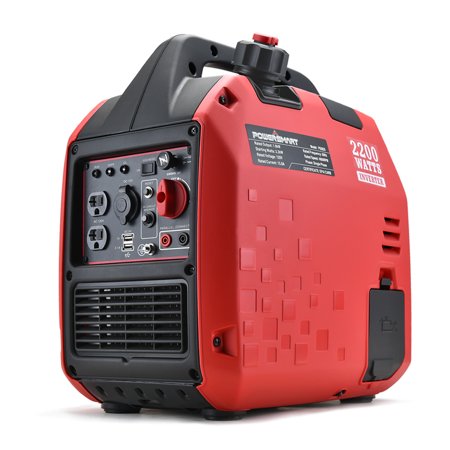 PowerSmart 2200W Inverter Generator Gasoline Powered Recoil Start Portable Generator for Outdoors Camping & Home Use PS5025C-3P1