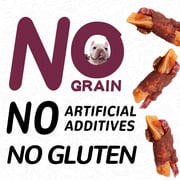 PAWUP Sweet Potato Dog Treats, Duck and Double Sweet Potato Dog Treats, Duck Jerky Chews for All Dogs, Low Fat, High Fiber, 10.6oz