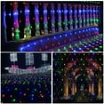 Solar Net Mesh String Lights Outdoor Waterproof LED Lights for Party
