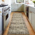 thumbnail image 2 of Garvee 2'x6' Runner Rug Vintage Rug Geometric Floral Print Rug Non Slip Indoor Bedroom Rug for Kitchen Hallway, Brown, 2 of 7