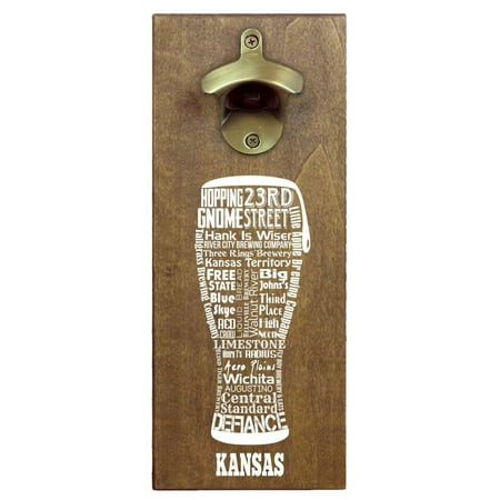 

Kansas Craft Beer Typography Cap Catching Magnetic Bottle Opener