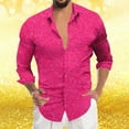 thumbnail image 4 of Men's Button-Down Shirts Men's Novelty Shirts Carnival Holiday Theme Shirt Button Down Shirts Big and Tall Dress Shirts Nightclub Prom Top Button Down Dress Shirt, 4 of 4