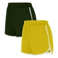 thumbnail image 2 of YOIAVAIOY Womens Yoga Shorts Pack of 2 Comfy Elastic Waist Athletic Dolphin Shorts Running Cycling Workout Gym Sports Bottoms Army Green M, 2 of 3