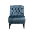 thumbnail image 3 of Modern Accent Chair,Upholstered Single Sofa Chair with Soft Back and Wood Legs,Curved Backrest Casual Fabric Chairs for for Bedroom Living Room Office,Light Blue, 3 of 7