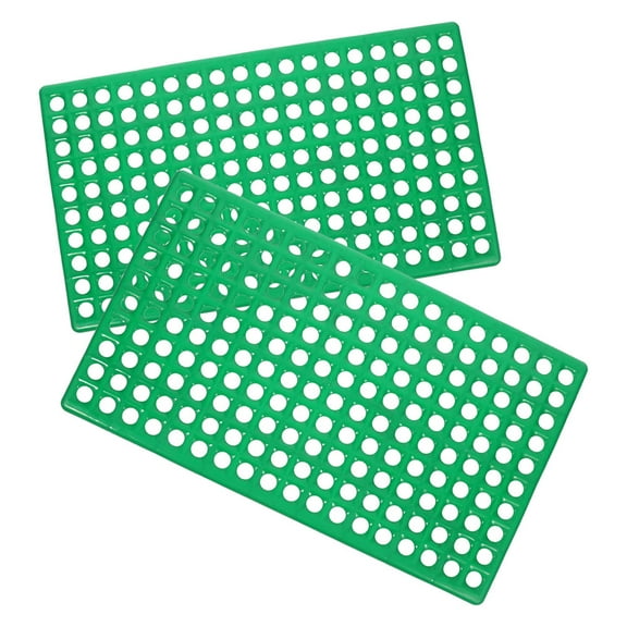 WRITWAA 2Pcs Durable Green ABS Plastic Cage Floor Pads Non Deformable Protective Flooring for Small Animals