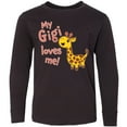 thumbnail image 3 of Inktastic My Gigi Loves me- cute giraffe Long Sleeve Youth T-Shirt, 3 of 5