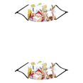 thumbnail image 4 of maskred Christmas Themed Dust Mask Printing Dustproof Polyester Face Mask with Elastic Earband and Filter Type 4 1# 2Set, 4 of 6