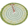 thumbnail image 4 of Boho Skirt for Xmas Tree - Light Green Concentric Circles Pine Needle Tree Skirt Tree Mat Farmhouse Holiday Decoration 48 Inch, 4 of 6