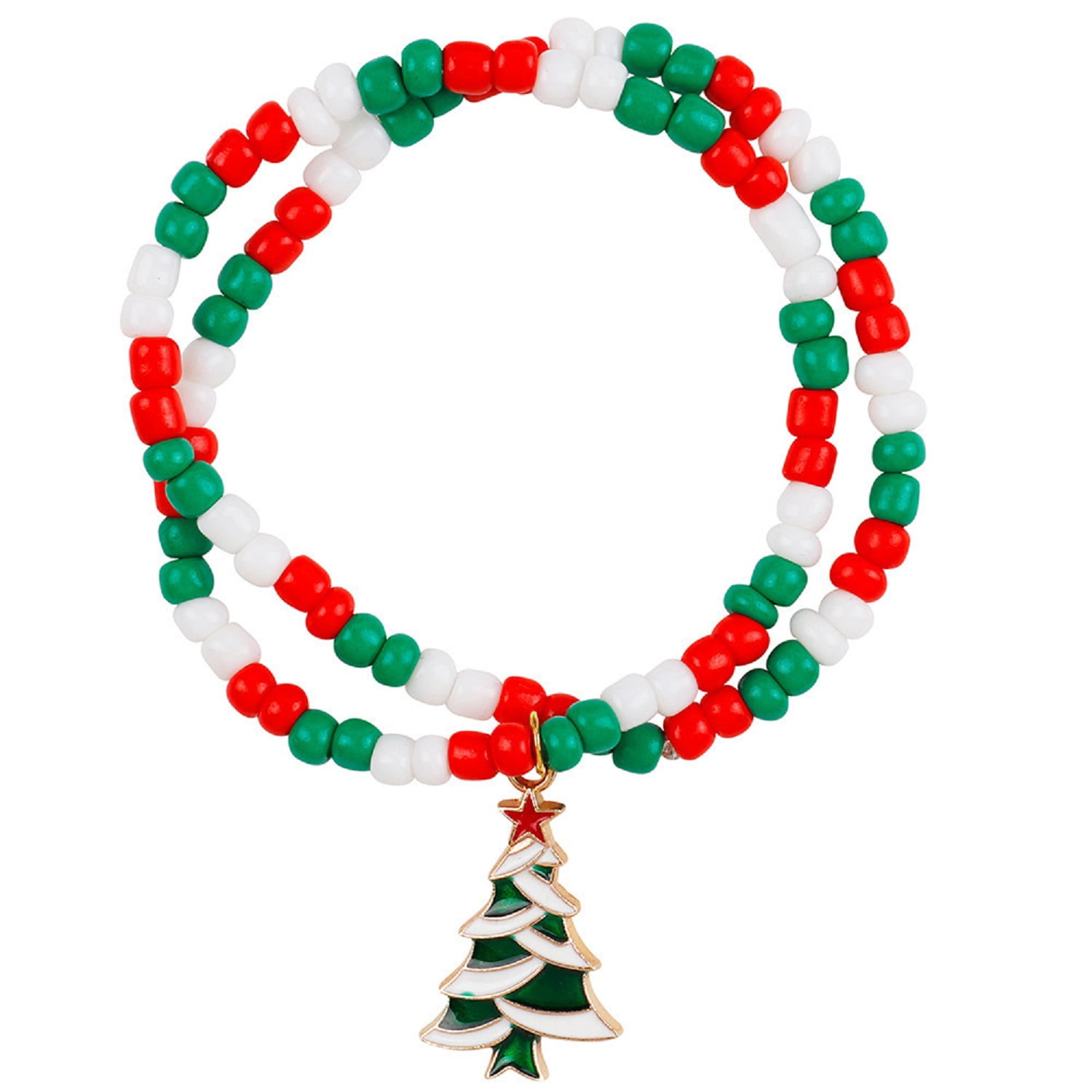 SZDUDU Christmas DIY Bracelet Making Kit for Girls, Cute Necklace Maker with Charms, Clay Beads Friendship Bracelets DIY Arts and Crafts Gifts for Kids