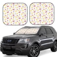 thumbnail image 6 of Kdxio Tropical Fruit Print 2-Piece Sun Shade Front Windshield - Foldable Car Front Window Sunshades For Most Sedans Suv Truck, 6 of 6