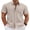 Khaki, variant on COOFANDY Men' Button Down Short Sleeve Shirt Casual Cotton Summer Beach Wedding Linen Shirts with Pocket