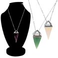 thumbnail image 3 of Colr de cadena con colgante de Hexagonal de cristal de piedras preciosas de Púrpura Hugo Collar colgante, 3 of 7