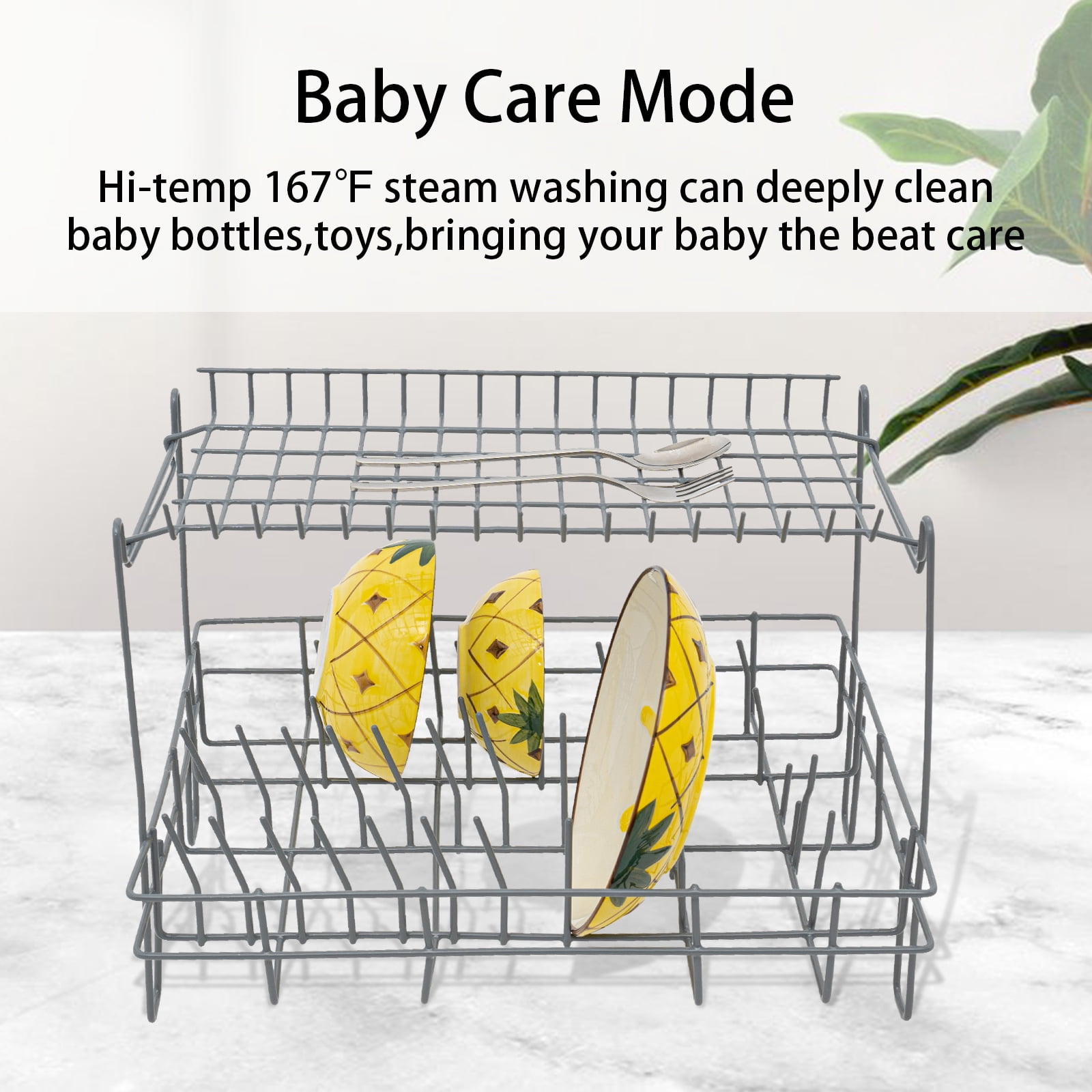 Portable 3-in-1 Dishwasher with Dryer & Cabinet Function, 5 Cleaning Modes, Water-saving & Easy Setup, Ideal for Small Homes, Apartments, RVs, and Dorms