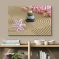 thumbnail image 2 of wall26 Canvas Print Wall Art Zen Garden with Massage Stones and Cherry Blossoms Nature Wilderness Photography Realism Chic Scenic Relax/Calm Multicolor for Living Room, Bedroom, Office - 32"x48&, 2 of 5