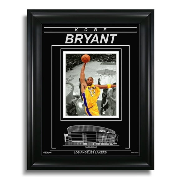 Kobe Bryant Los Angeles Lakers Gravé Photo Encadrée - Action Projecteur Dunk