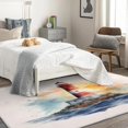 thumbnail image 4 of Lighthouse Area Rugs for Bedroom Living Room - 2x3 ft - Starry Night Carpet for Home Decor - Nautical Patterned Decorative Indoor Small Rug - Washable & Soft & Non Slip & Low Pile Z&0510, 4 of 7