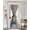 Gray, variant on Christmas Watercolor, Blackout Curtains, French Door Curtains for Door Window, Dusty Blue Snowman Snowflake Privacy Drapery for Patio/Sidelight Doors, 1 Panel with Tieback, 25 x 40 Inches