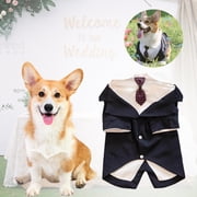 Dog Tuxedo Suit Dogs Formal Bow Tie Shirt Dog Cosplay Prince Halloween Dog Costume Outfit Dog Weeding Attire Dress Up for Wedding Birthday Party 5XL