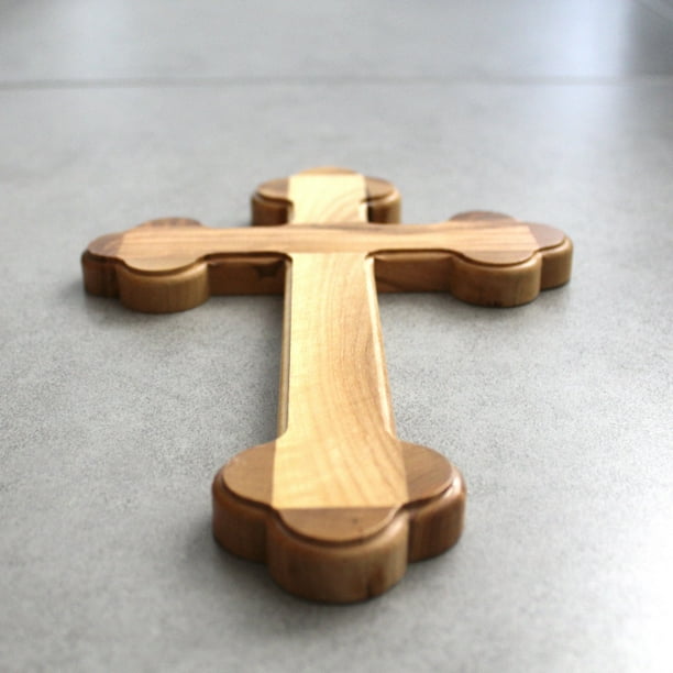 Cruz de Madera de Olivo de Jerusalén de 8.5": Regalo Religioso