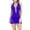 Purple, variant on Levmjia Women Fishnet Halter Lingerie Mini Dress Soft Stretch Sheer Mesh Solid Color Lightweight Sleepwear Crisscross Front Cutout Breathable Home Date Night Adult Bodysuit