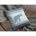 thumbnail image 3 of 20â€ Teal Ornate Elephant Indoor Outdoor Throw Pillow, 3 of 5