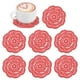 thumbnail image 1 of 8-Pack de Posavasos de Ganchillo Hechos a Mano, Manteles Individuales Redondos de Algodón de 4 Pulgadas/10cm, Manteles de Encaje de Ganchillo Vintage [Rojo Sandía], 1 of 1