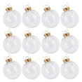 thumbnail image 2 of 10/12 piezas de bolas de Navidad transparentes de plástico rellenables de 8-10 cm, adornos colgantes para árbol de Navidad, decoración para bodas, fiestas, caja de regalo, 2 of 5