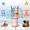 thumbnail image 4 of 40oz Tumbler with Handle & Straw, Stainless Steel Insulated Cup, Leak Proof Travel Mug, Keeps Drinks Hot/Cold,Coffee Cup, Gifts for Women Men, 4 of 7