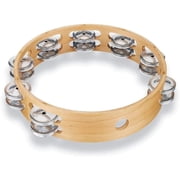 Latin Percussion Pro 10 Inch Double Row Tambourine - Aluminum - LP380B-AL