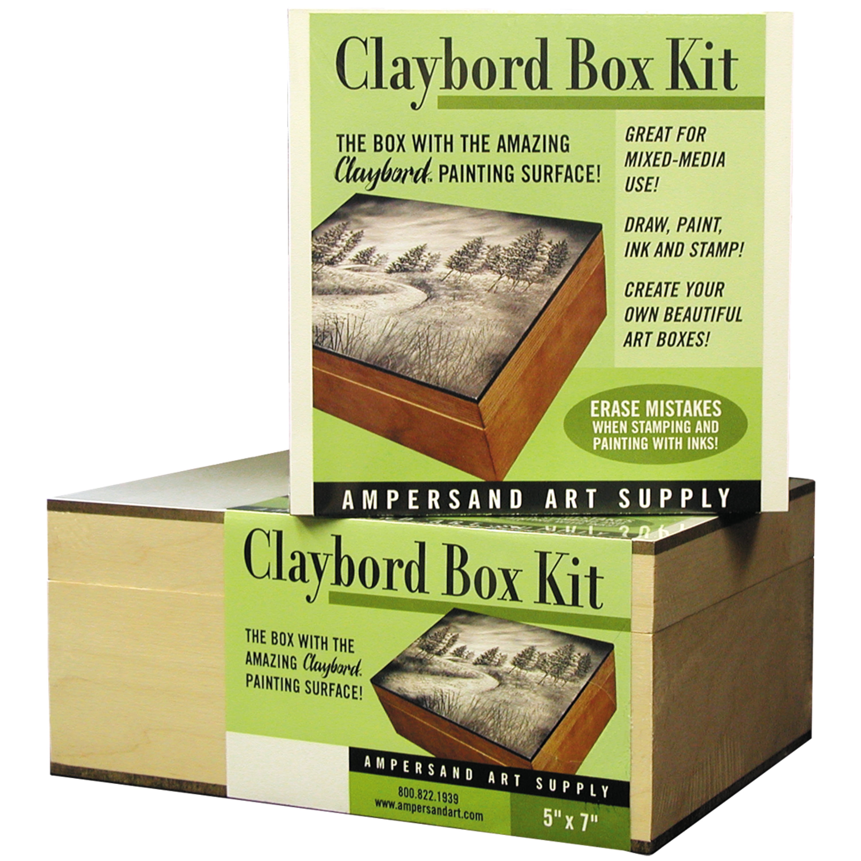 Ampersand Art Claybord Box Kit, 5" x 5"