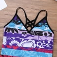 thumbnail image 5 of Nyeemya Tankinis Swimsuit Girls 3PCS Sleeveless Tank Top with Briefs and Shorts Sets Kids Floral Bathing Suit Purple 8, 5 of 7