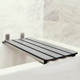 thumbnail image 6 of Hermosa 32" x 13.5" Back Wall-Mount Folding Phenolic Gray Tub Seat with 3" Slats, 6 of 8